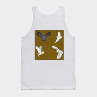 Soaring Owls Brown Tank Top